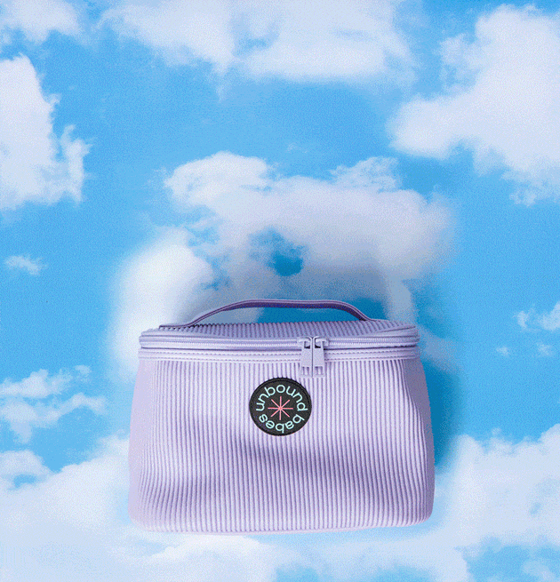 GIF of product coming out of violet Storage Bag