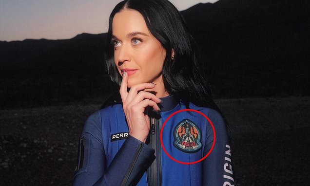 Clue on Katy Perry's space suit sparks claims Blue Origin mission was a 'satanic ritual'