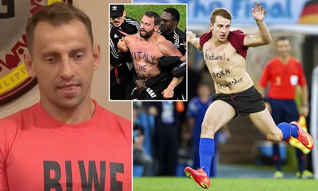 World Cup final streaker 'faces 24 years in Filipino prison' for latest prank on security