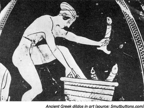 Ancient greek art with dildos