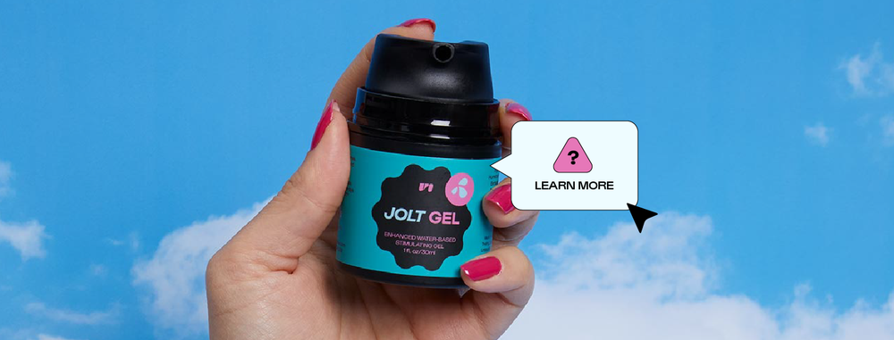 hand holding Unbound Jolt Gel with a 